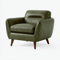 Poltrona 80 x 78 x 90 cm in similpelle verde oliva - stile moderno