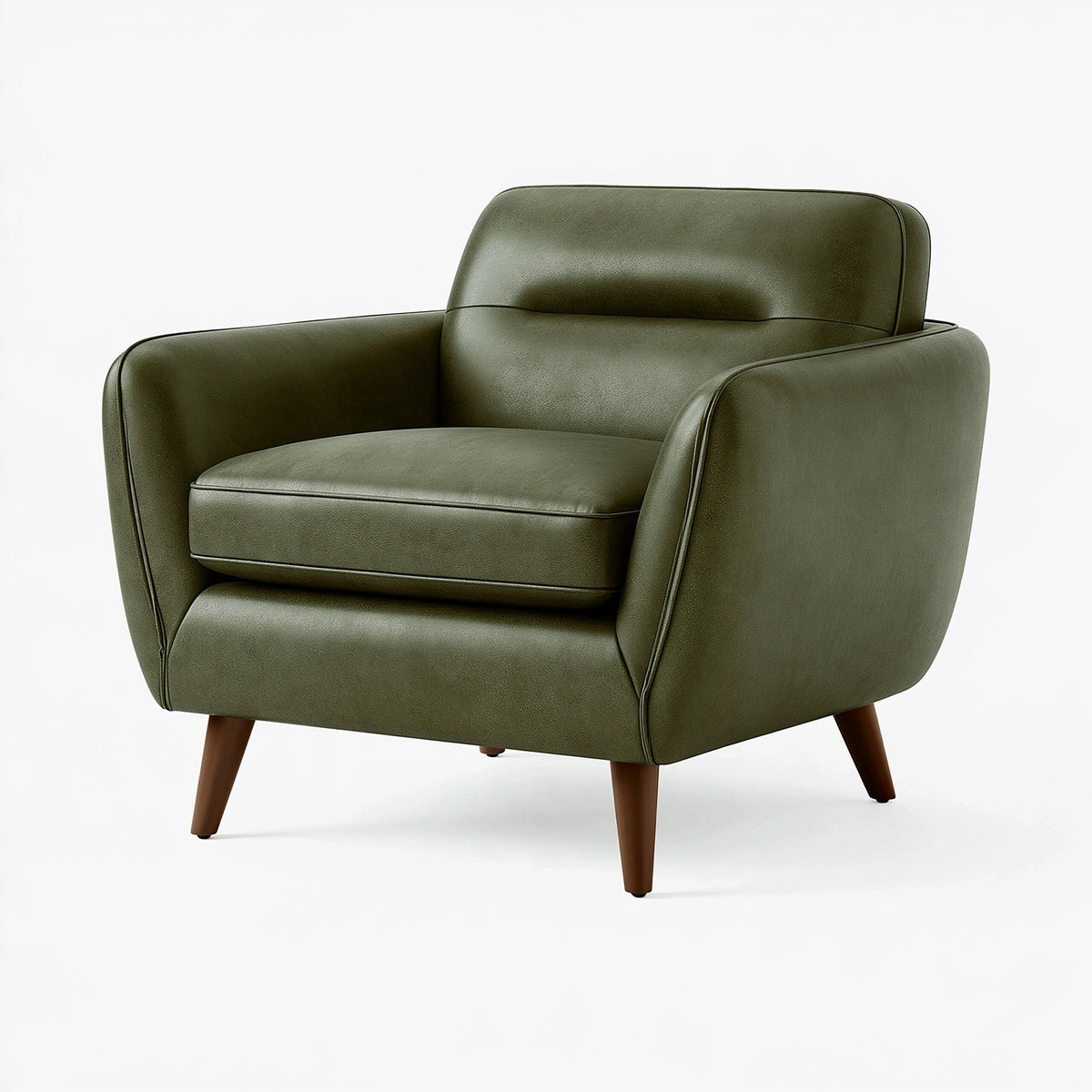 Poltrona 80 x 78 x 90 cm in similpelle verde oliva - stile moderno