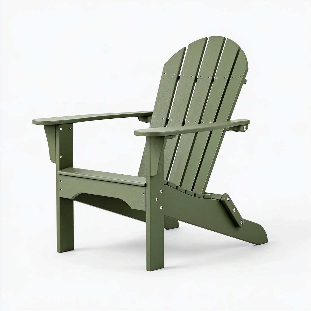 Poltrona da giardino Adirondack 80 x 90 x 95 cm in legno verde con schienale inclinato