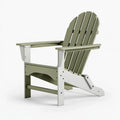 Sedia da giardino Adirondack 83 x 80 x 95 cm in materiale sintetico verde salvia e grigio chiaro con braccioli