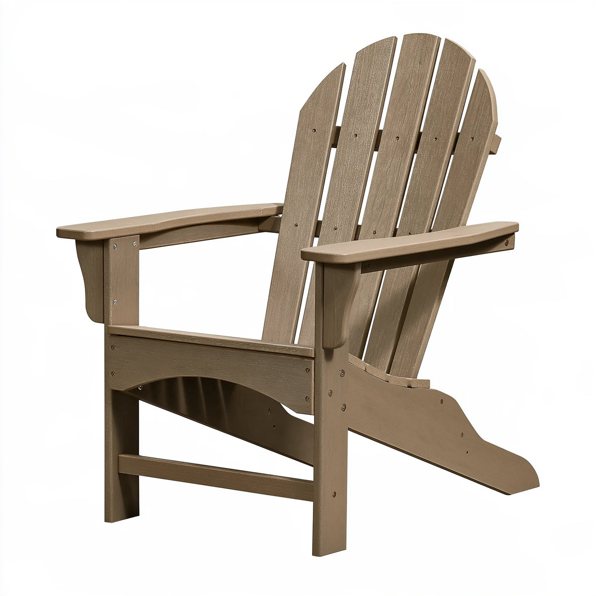 Sedia Adirondack 80 x 95 x 98 cm in plastica marrone per esterno - stile classico con braccioli