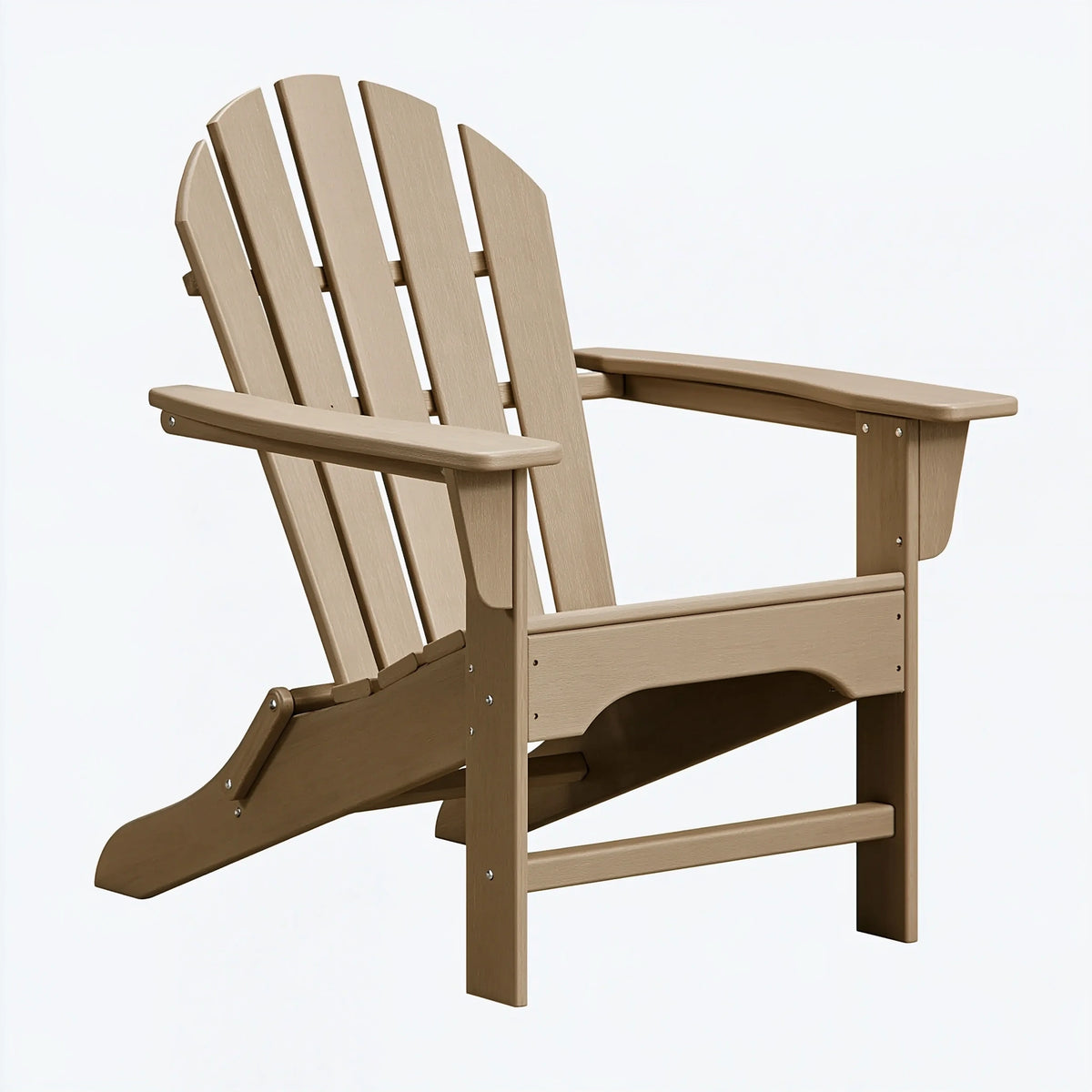 Sedia Adirondack 79 x 88 x 95 cm in materiale sintetico beige - pieghevole da esterno