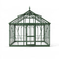 Serra da giardino 300 x 240 x 260 cm in metallo e vetro verde - struttura classica con porta