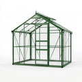 Serra da giardino 240 x 240 x 250 cm in alluminio e vetro verde - struttura con tetto a falde